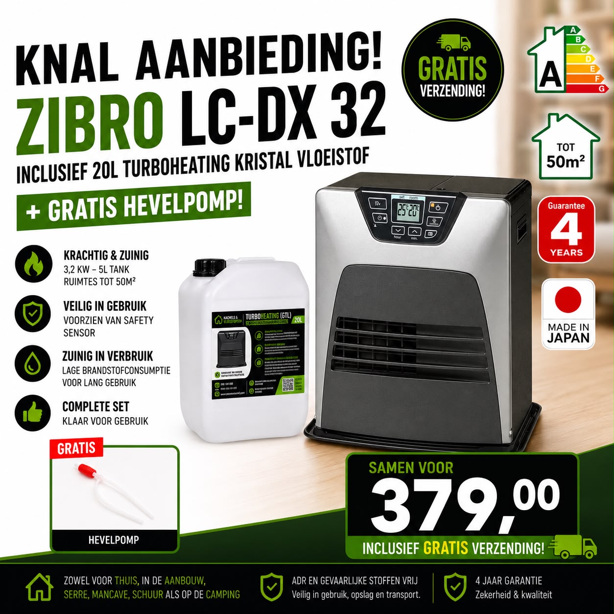 Zibro LC-DX 32 met 20L vloeistof en hevelpomp aanbieding